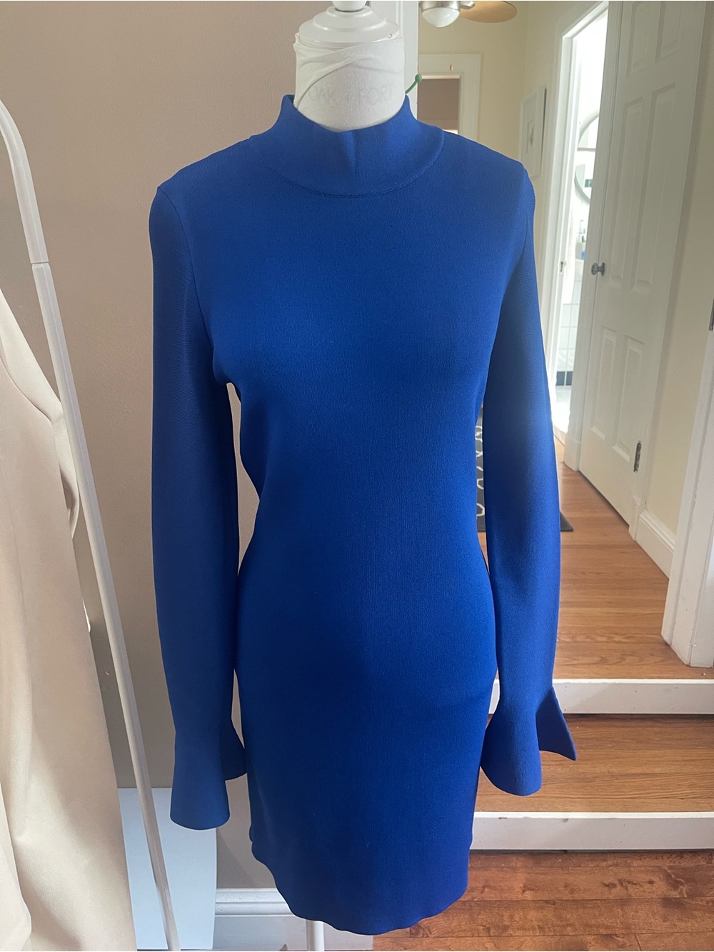 MICHAEL Michael Kors Royal Blue Long Sleeve Mock Neck Dress